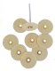MaxiFinish BRASS CENTER ALUMINA DISC 7/8"(21mm) FINE grit box of 100 MaxiFinish BRASS CENTER ALUMINA DISC 7/8"(21mm) FINE grit box of 100