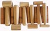 Wooden Swage Block U-Channel Forming Dapping Wooden Block with 6 Hammer Punches Wooden Swage Block U-Channel Forming Dapping Wooden Block with 6 Hammer Punches