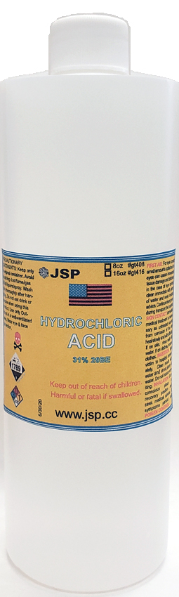 HYDROCHLORIC ACID 31% 16 ounces - Click Image to Close