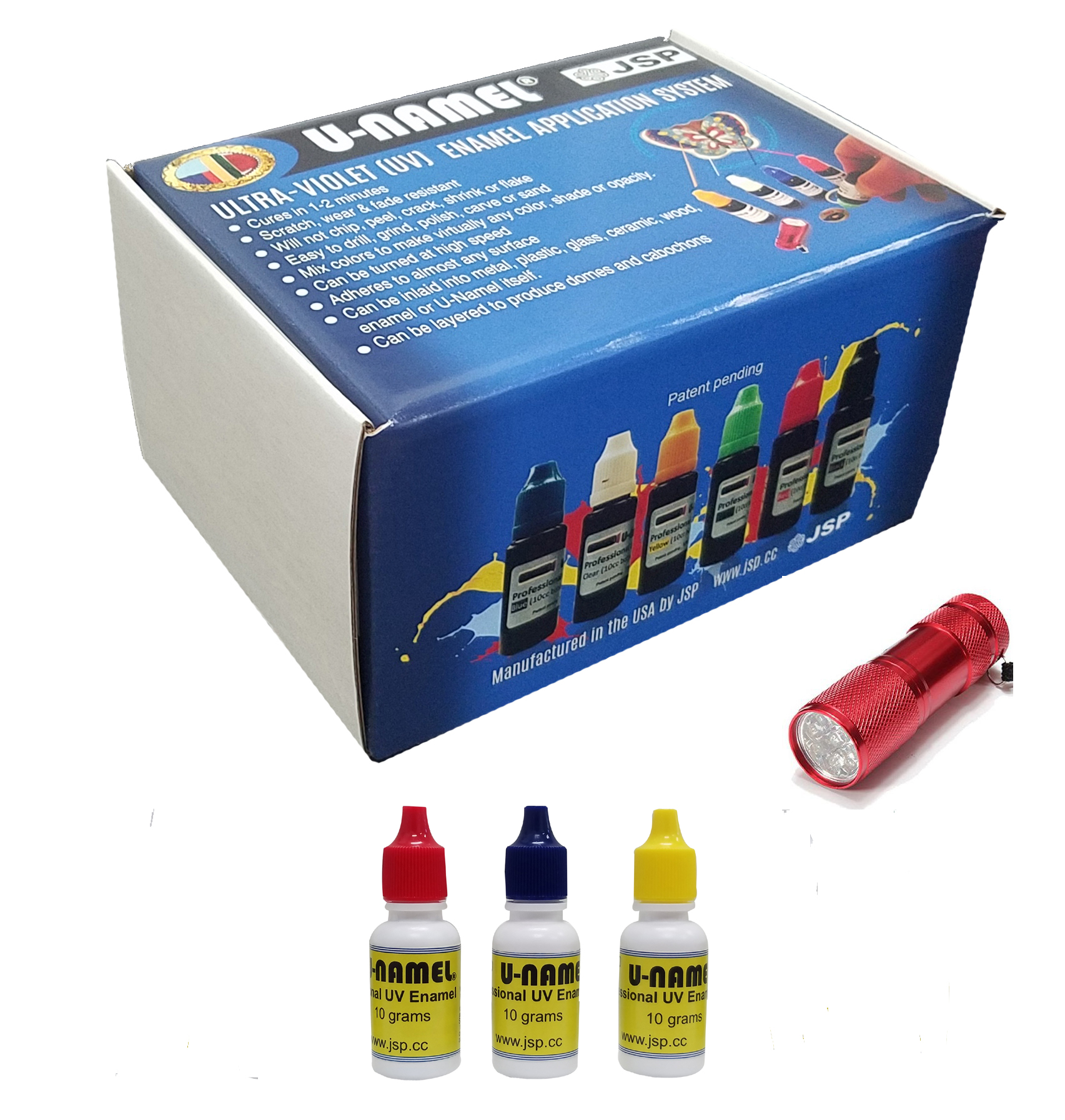 U-NAMEL® starter kit, 3 colors+ led