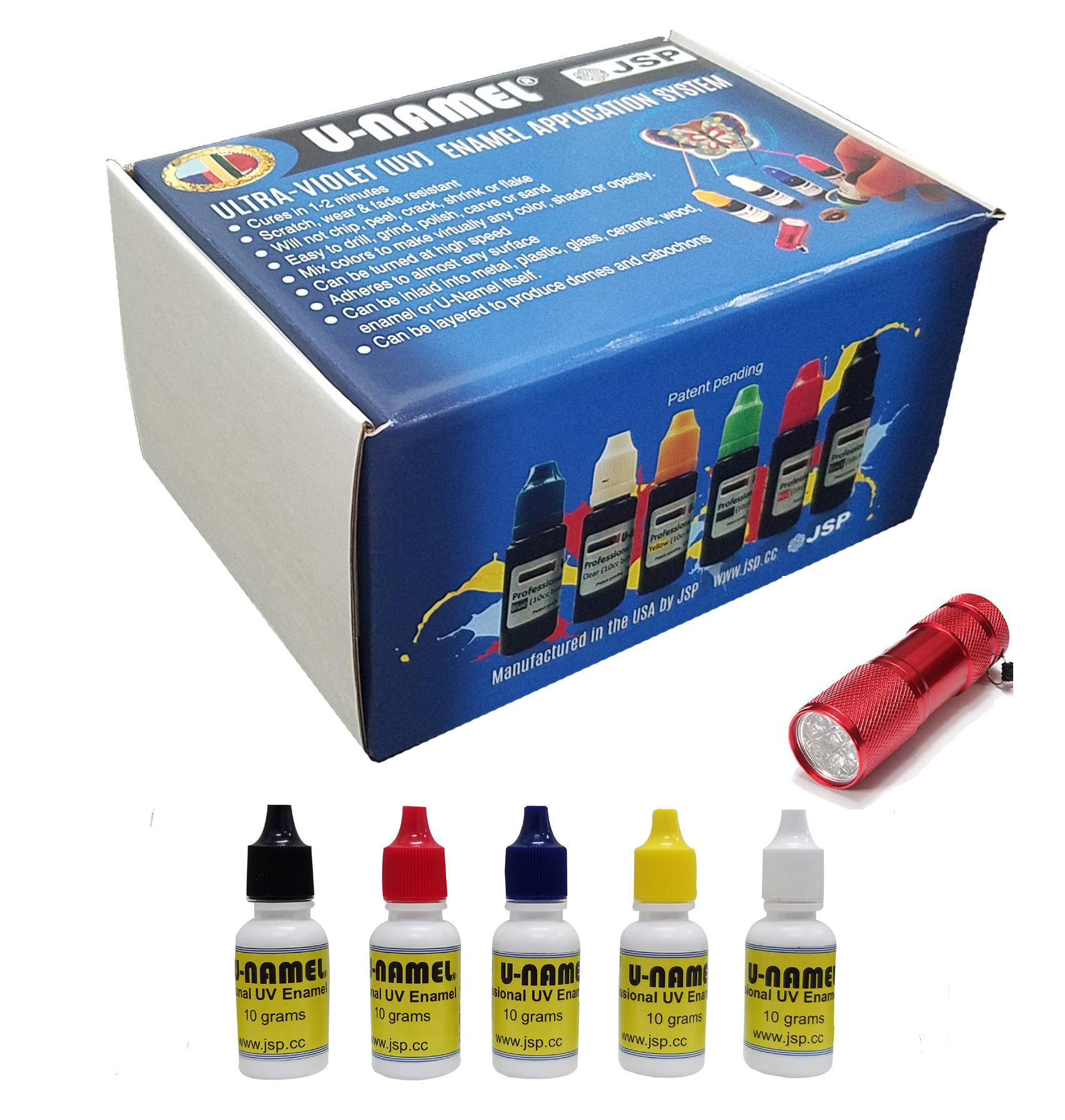 U-NAMEL® starter kit, 5 colors + led