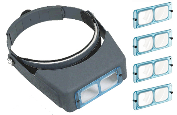 BINOCULAR MAGNIFIER VISOR includes 4 glass lenses
