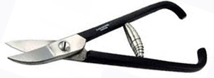 LIGHTWEIGHT METAL SNIPS. CURVED SHEARS WITH SPRING