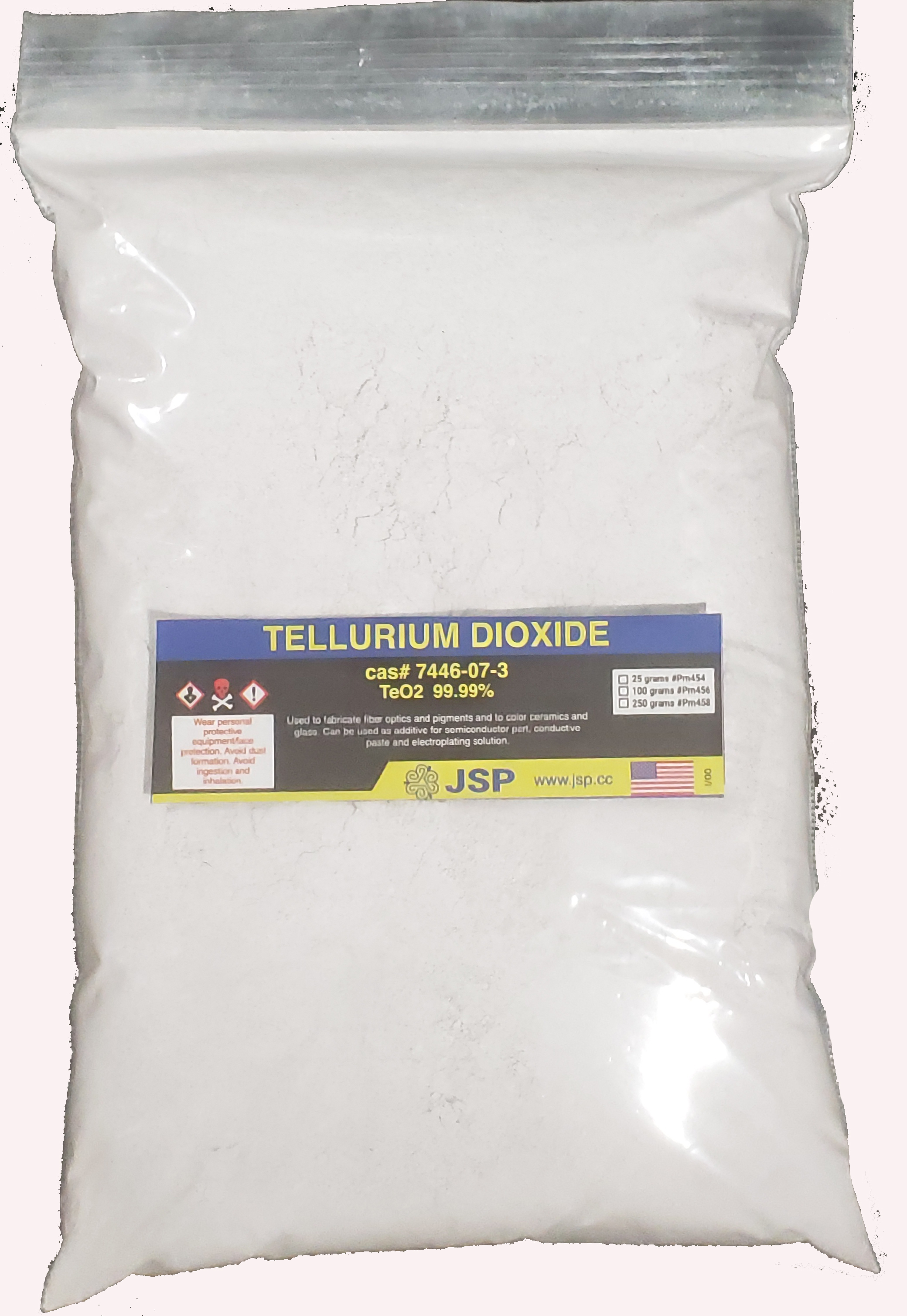 TELLURIUM DIOXIDE 250 grams