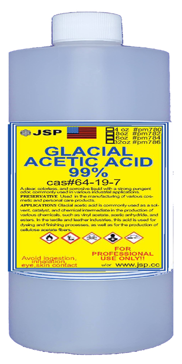 Glacial Acetic Acid, 99% 4 oz
